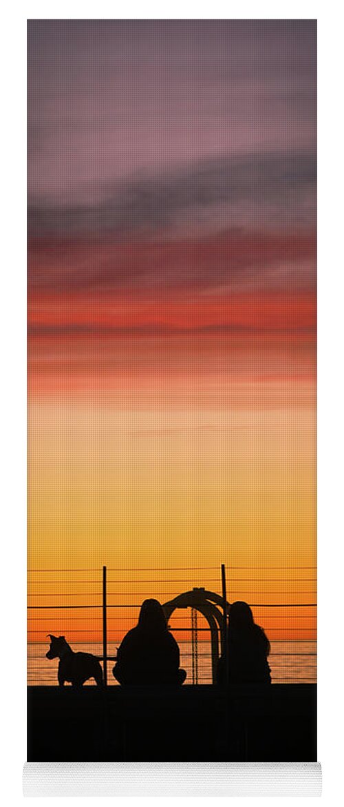 Sunset Yoga Mat featuring the photograph 22nd St Sunset by Michael Hope