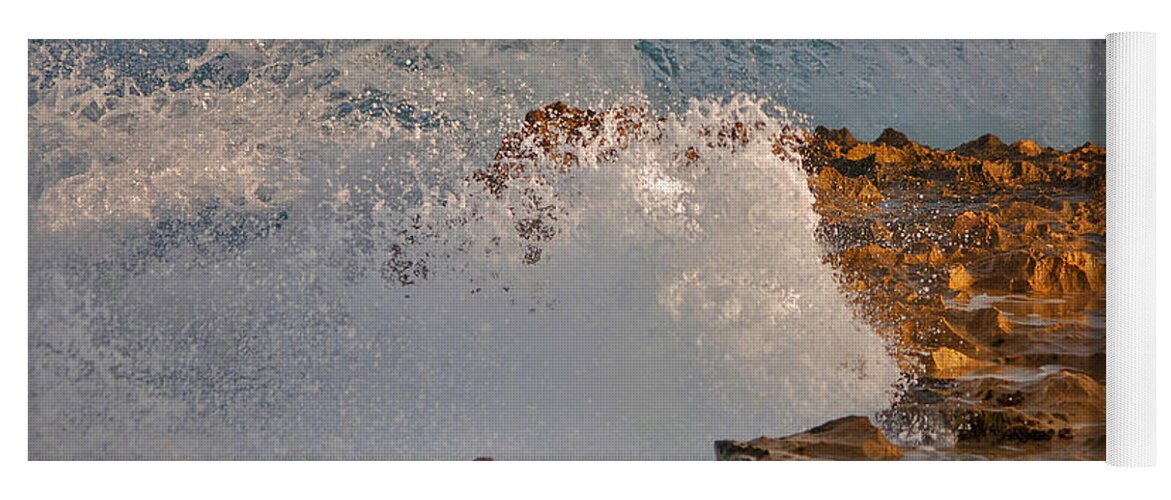 Reef Yoga Mat featuring the photograph 24- Ocean Kiss by Joseph Keane