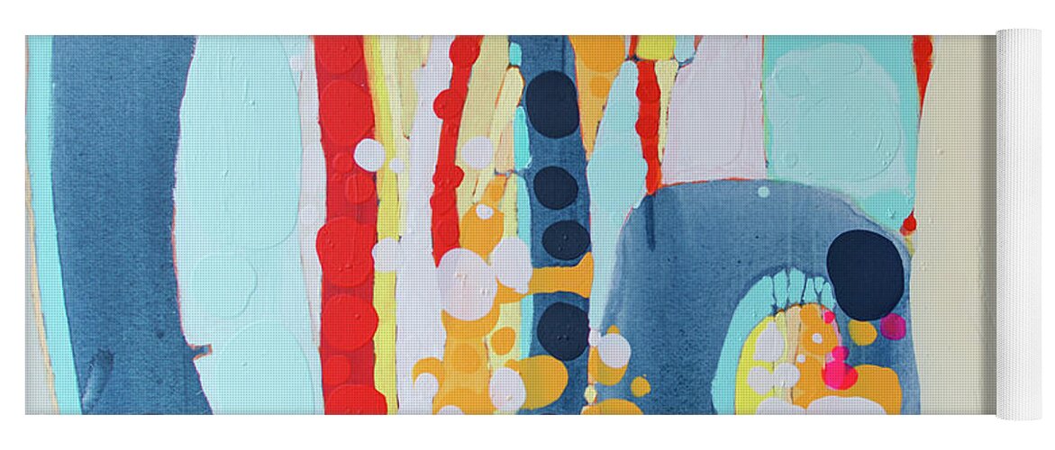 Abstract Yoga Mat featuring the painting 26 Minutes by Claire Desjardins