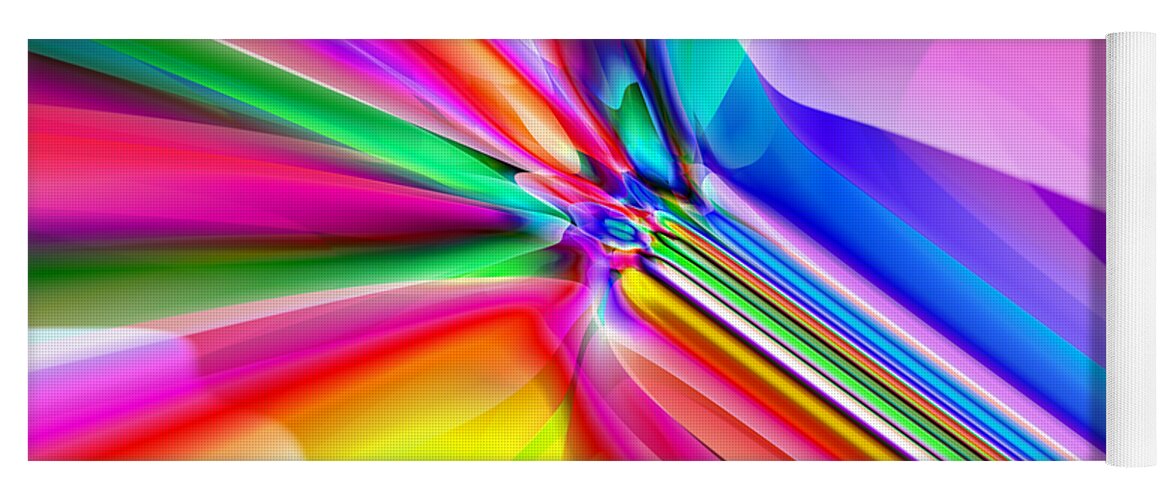 Abstract Yoga Mat featuring the digital art 2X1 Abstract 303 by Rolf Bertram