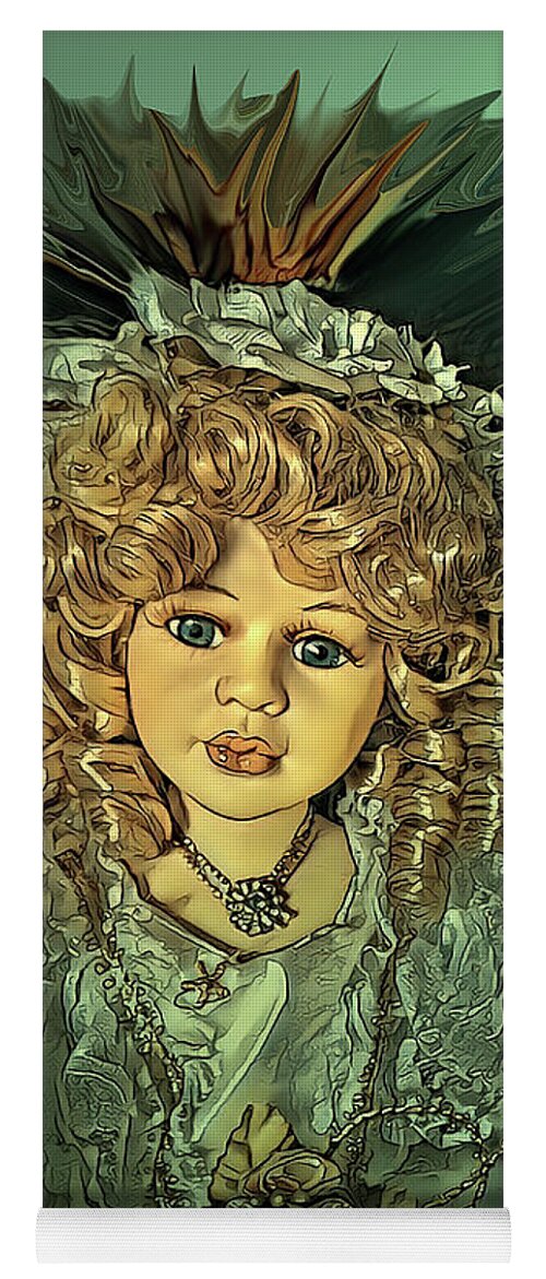Digital Art Yoga Mat featuring the digital art Baby Doll Collection #3 by Artful Oasis