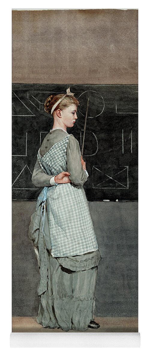 Winslow Homer Yoga Mat featuring the drawing Blackboard by Winslow Homer