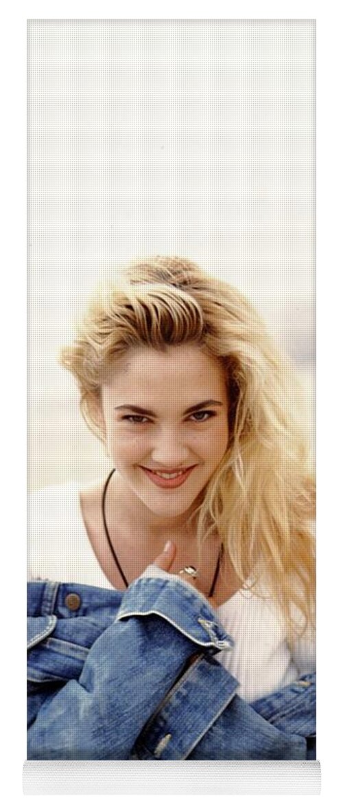 Drew Barrymore Yoga Mat featuring the photograph Drew Barrymore #3 by Jackie Russo