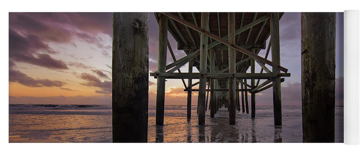 Big Talbot Island Yoga Mat featuring the photograph Fernandina Beach Pier #3 by Peter Lakomy