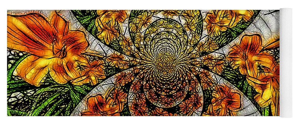 Flowers Yoga Mat featuring the photograph Flower Fractals #2 by Nick Heap