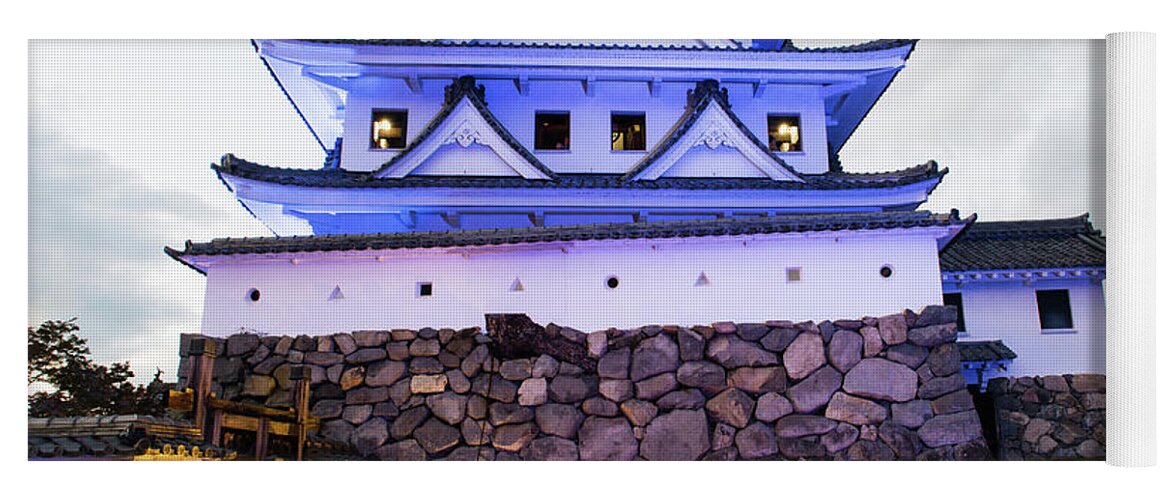 Landscape Yoga Mat featuring the photograph Gujyo Hachiman Castle #3 by Hisao Mogi