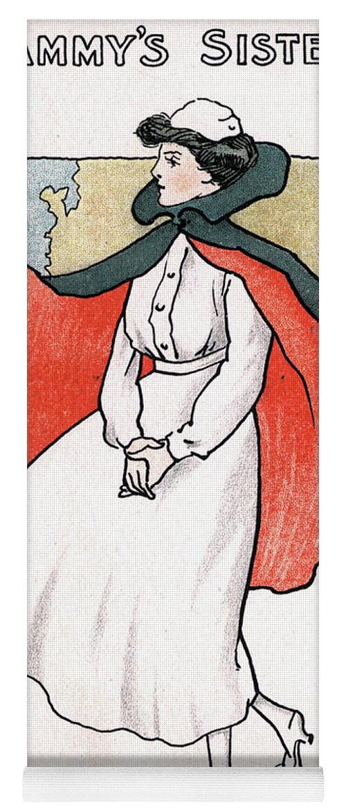 1918 Yoga Mat featuring the drawing NURSE, 1918. - to license for professional use visit GRANGER.com by Granger