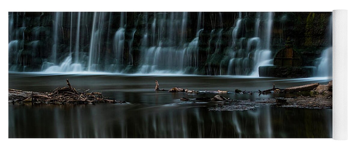 Drop Yoga Mat featuring the photograph Kansas Waterfall #4 by Jay Stockhaus