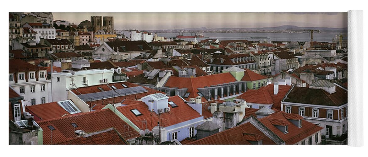 View Yoga Mat featuring the photograph Lisbon Downtown #4 by Carlos Caetano