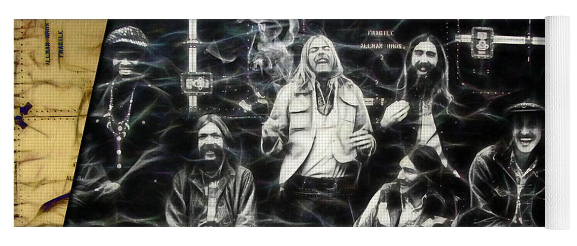 The Allman Brothers Yoga Mat featuring the mixed media The Allman Brothers Collection #3 by Marvin Blaine