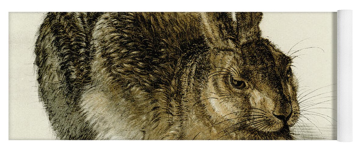 Durer Yoga Mat featuring the painting Young Hare by Albrecht Durer