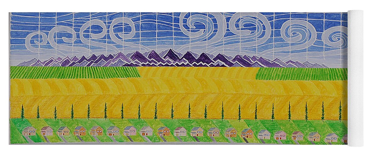 3d Yoga Mat featuring the painting 44 Lot Major Subdivision by Jesse Jackson Brown
