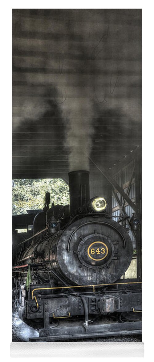 Ngine Yoga Mat featuring the photograph In the engine shed steaming up #5 by Paul W Faust - Impressions of Light