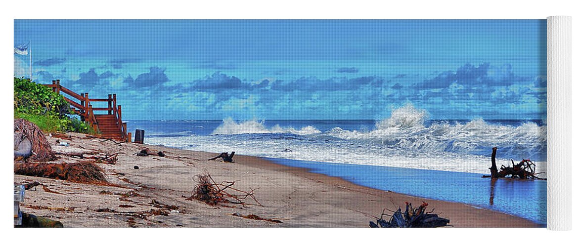 Singer Island Yoga Mat featuring the photograph 58- Sapphire Surf by Joseph Keane