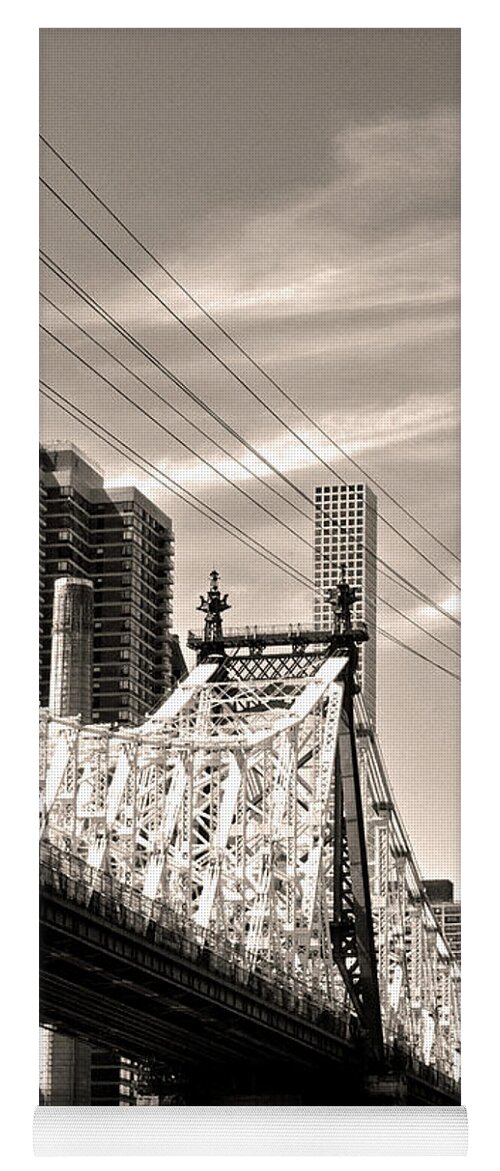 Roosevelt Island Yoga Mat featuring the photograph 59th Street Bridge No. 4-1 by Sandy Taylor