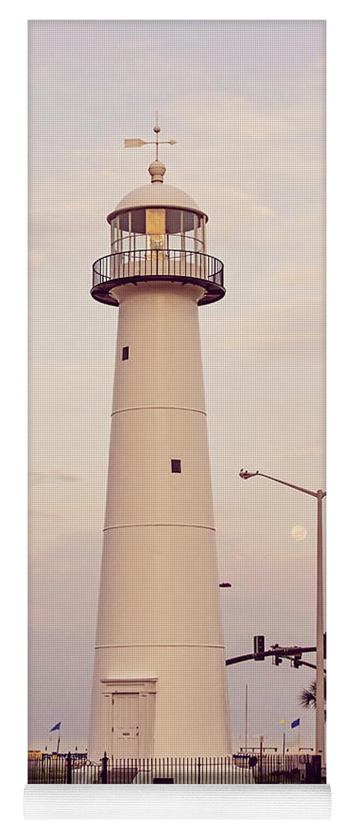 Biloxi Lighthouse Yoga Mat featuring the photograph Biloxi Lighthouse by Scott Pellegrin