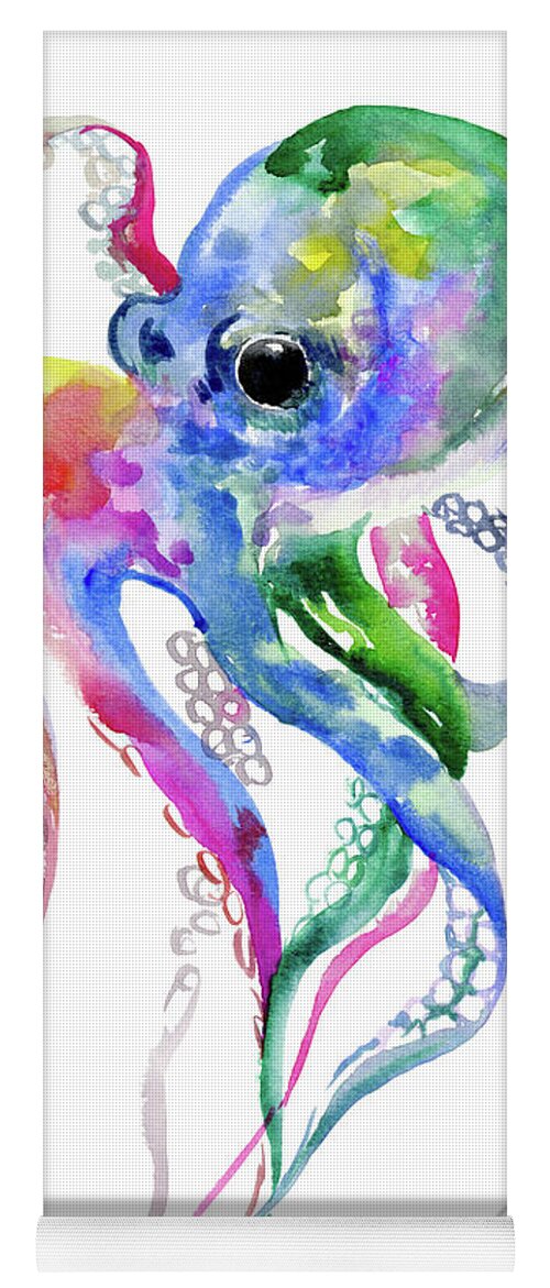 Octopus Yoga Mat featuring the painting Octopus #6 by Suren Nersisyan