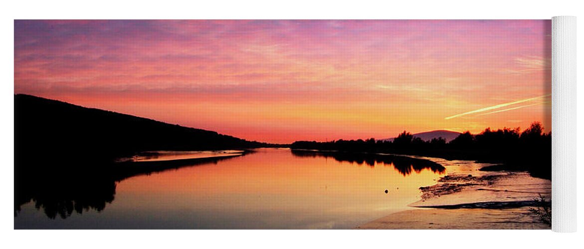 Sunset Yoga Mat featuring the photograph River Suir sunset #6 by Joe Cashin