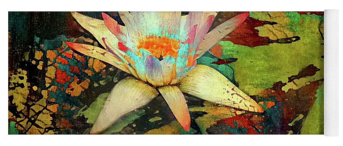 Aquatic Plant Yoga Mat featuring the digital art Jeweled Water Lilies #68 by Amy Cicconi