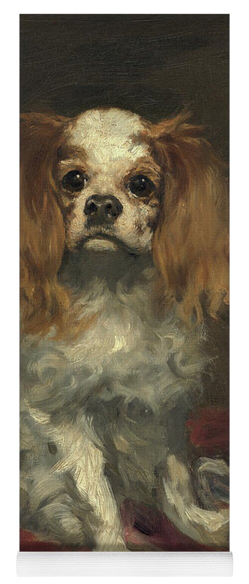 A King Charles Spaniel Yoga Mat featuring the painting A King Charles Spaniel by Edouard Manet