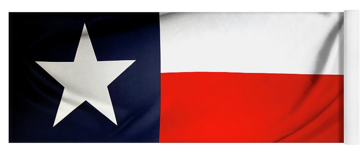 Flag Yoga Mat featuring the photograph Texas flag #7 by Les Cunliffe