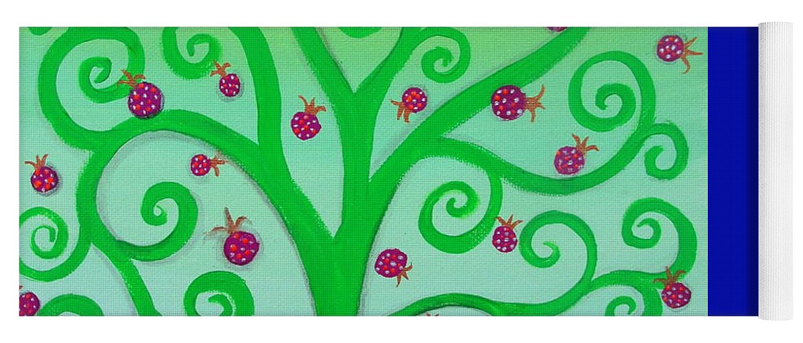 Tree Of Life Yoga Mat featuring the painting Tree Of Life #7 by Pristine Cartera Turkus