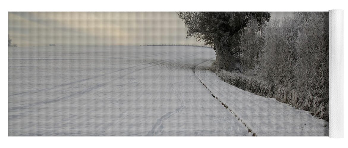 Winter Yoga Mat featuring the photograph Wintery Landscape #7 by Ang El