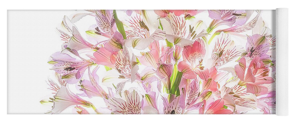 Alstromeria Yoga Mat featuring the photograph A bouquet for Mother's day. by Usha Peddamatham