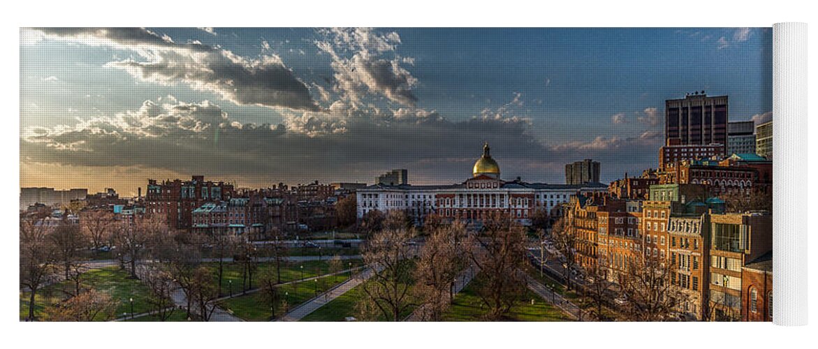 Boston Yoga Mat featuring the photograph A Common sunset by Bryan Xavier