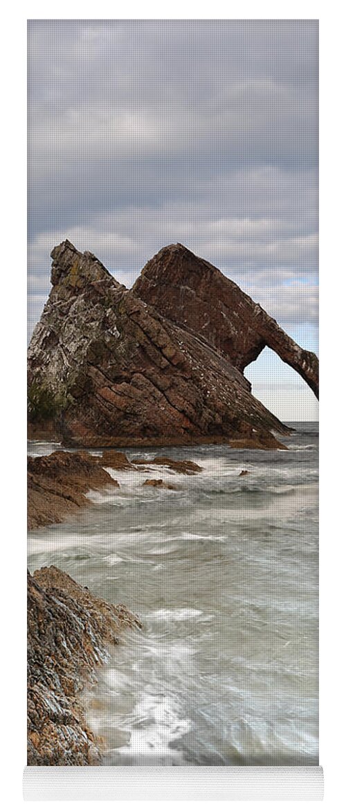 Bow Fiddle Yoga Mat featuring the photograph A Day by Bow Fiddle Rock by Maria Gaellman
