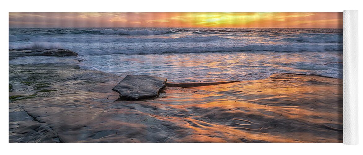Sunset Yoga Mat featuring the photograph A La Jolla Sunset #2 by Joseph S Giacalone