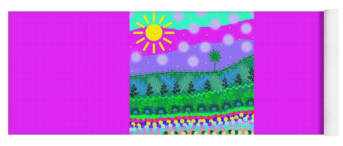 Whimsy Yoga Mat featuring the digital art A Little Whimsy by Diamante Lavendar