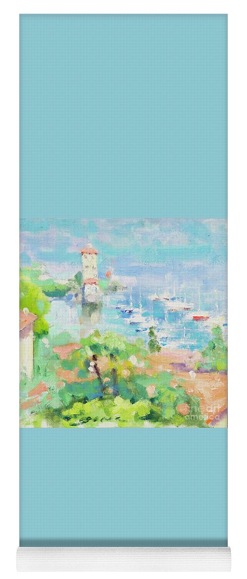 Lake Como Yoga Mat featuring the painting Vibrations by Jerry Fresia