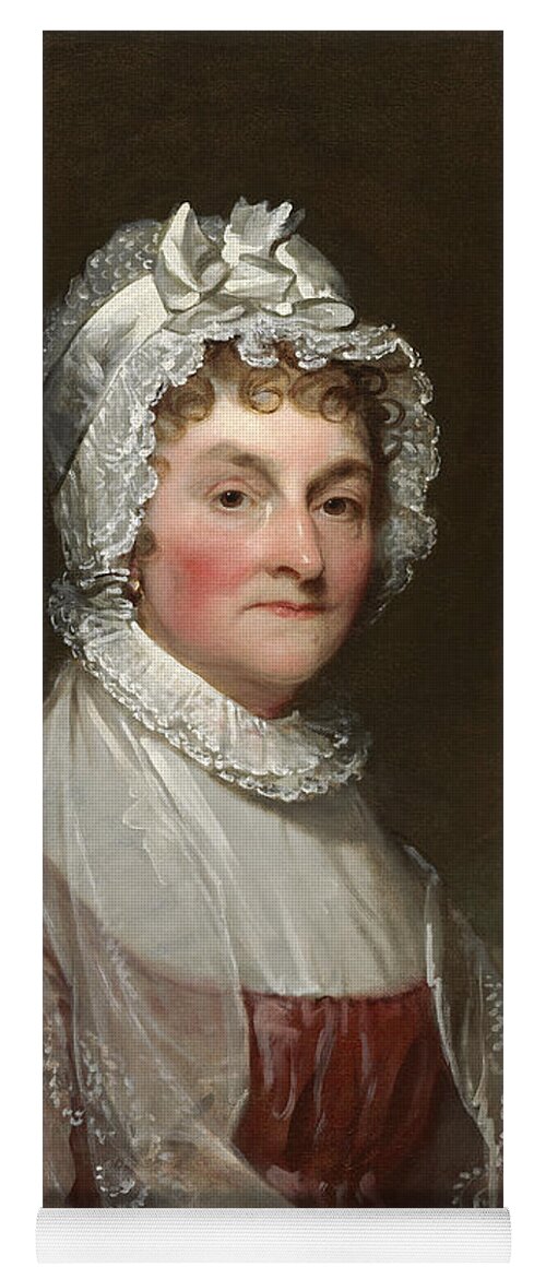 Gilbert Stuart Yoga Mat featuring the painting Abigail Smith Adams by Gilbert Stuart