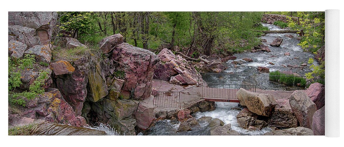Pipestone National Monument Yoga Mat featuring the photograph Above Winnewissa Falls 2 by Greni Graph