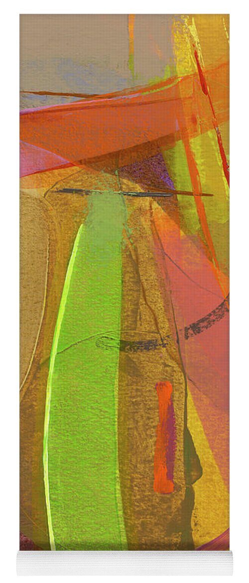 Abstract Yoga Mat featuring the painting Untitled #640 by Chris N Rohrbach