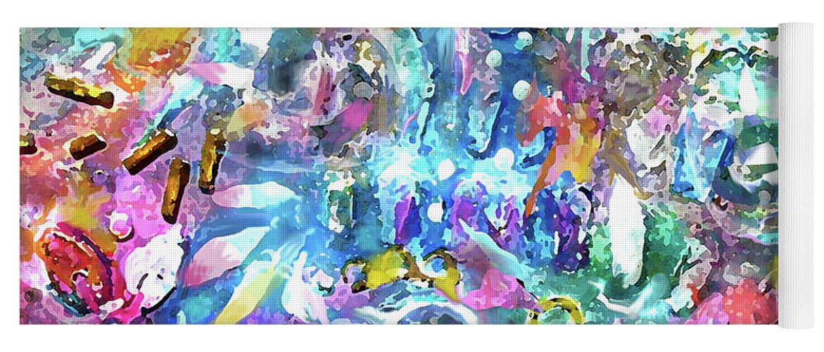 Pastel Yoga Mat featuring the digital art Abstract 224 by Jean Batzell Fitzgerald