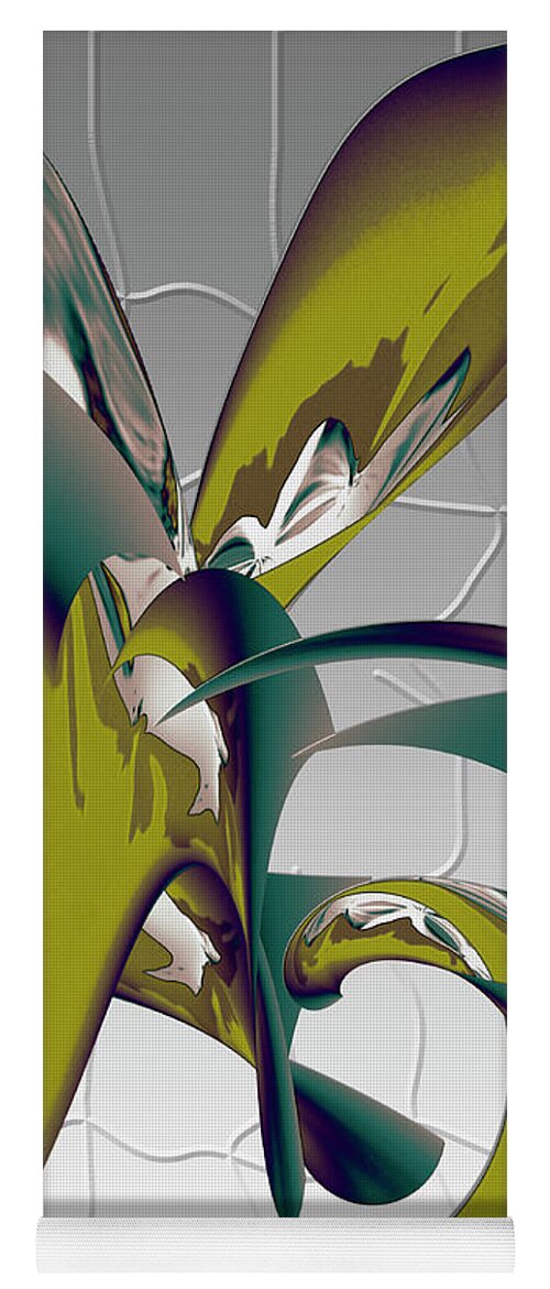 Abstract Yoga Mat featuring the digital art Abstract 2258 by Gerlinde Keating - Galleria GK Keating Associates Inc