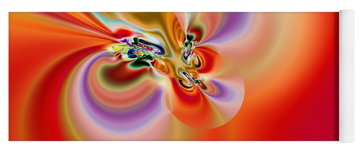 Abstract Yoga Mat featuring the digital art Abstract 239 by Rolf Bertram