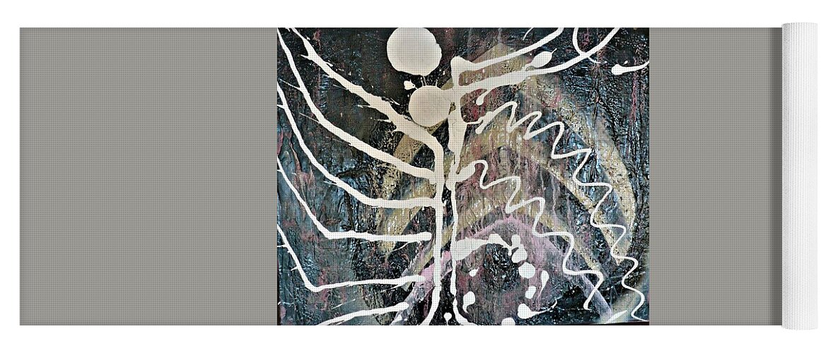  Wall Art Yoga Mat featuring the painting Abstract 6 by 'REA' Gallery