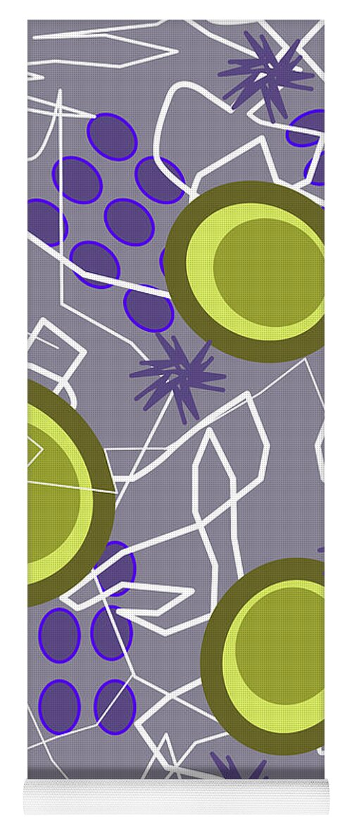 Purple Yoga Mat featuring the digital art Abstract 8 purple by April Burton