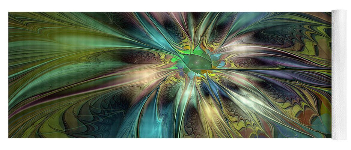 Abstract Yoga Mat featuring the digital art Abstract and colorful by Gabiw Art