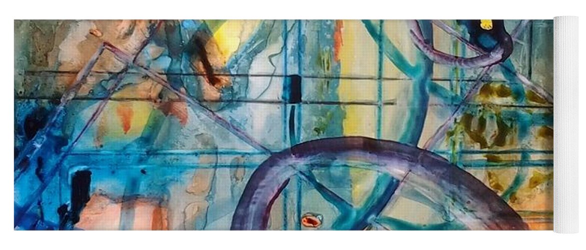 Abstract Yoga Mat featuring the painting Abstract Appeal by Kim Shuckhart Gunns