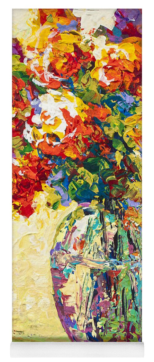 Flowers Yoga Mat featuring the painting Abstract Boquet IV by Marion Rose
