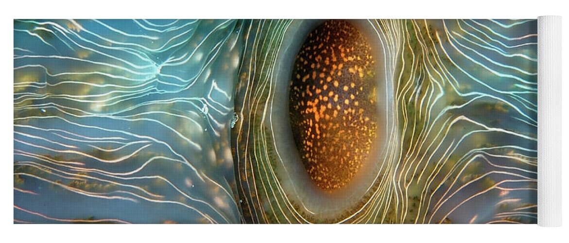 Abstract Yoga Mat featuring the photograph Abstract clam by Artesub