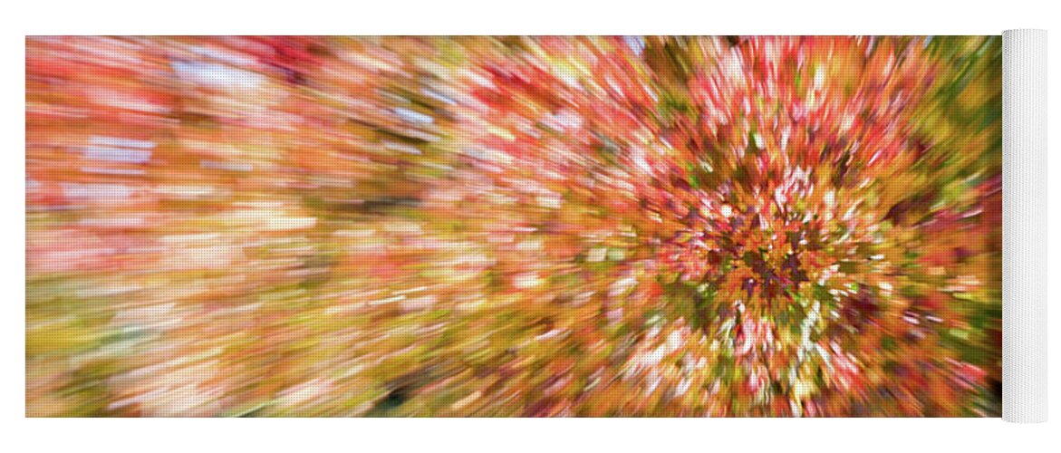 Fall Yoga Mat featuring the photograph Abstract Fall Leaves 3 by Rebecca Cozart