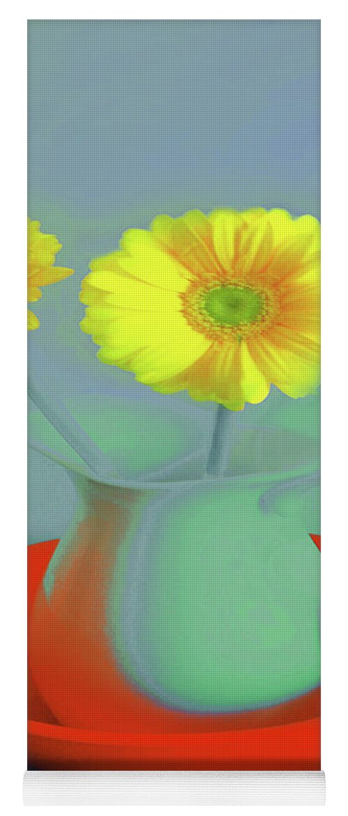 Abstract Art Yoga Mat featuring the digital art Abstract Floral Art 301 by Miss Pet Sitter