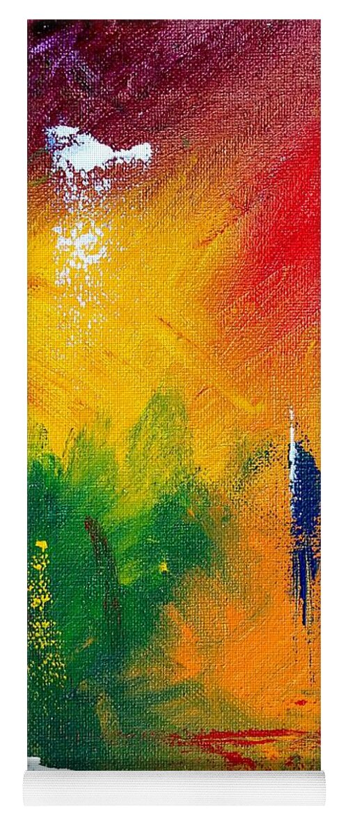 Abstract Four Yoga Mat featuring the painting Abstract Four by Kume Bryant
