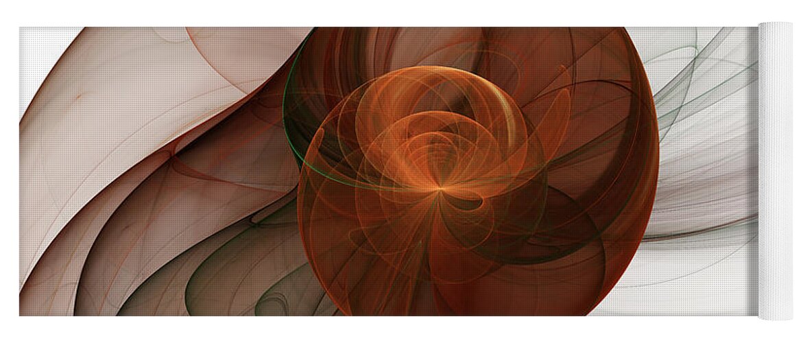 Abstract Yoga Mat featuring the digital art Abstract Fractal Art by Gabiw Art