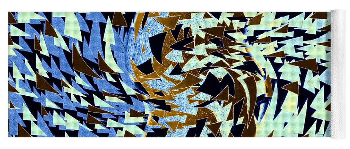 Abstract Yoga Mat featuring the digital art Abstract Fusion 283 by Will Borden